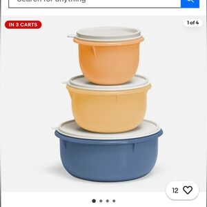 Tupperware stackable bowl set